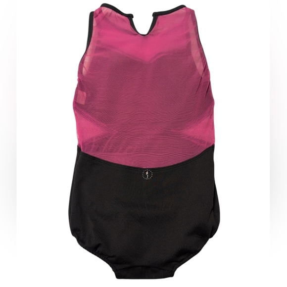 Gray and Pink Bodysuit Leotard - Picture 2 of 2